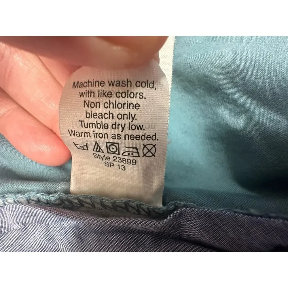 J. Crew Mens Pants Size 32 30 Urban Slim Chino Teal Cotton 100% Preppy Academia